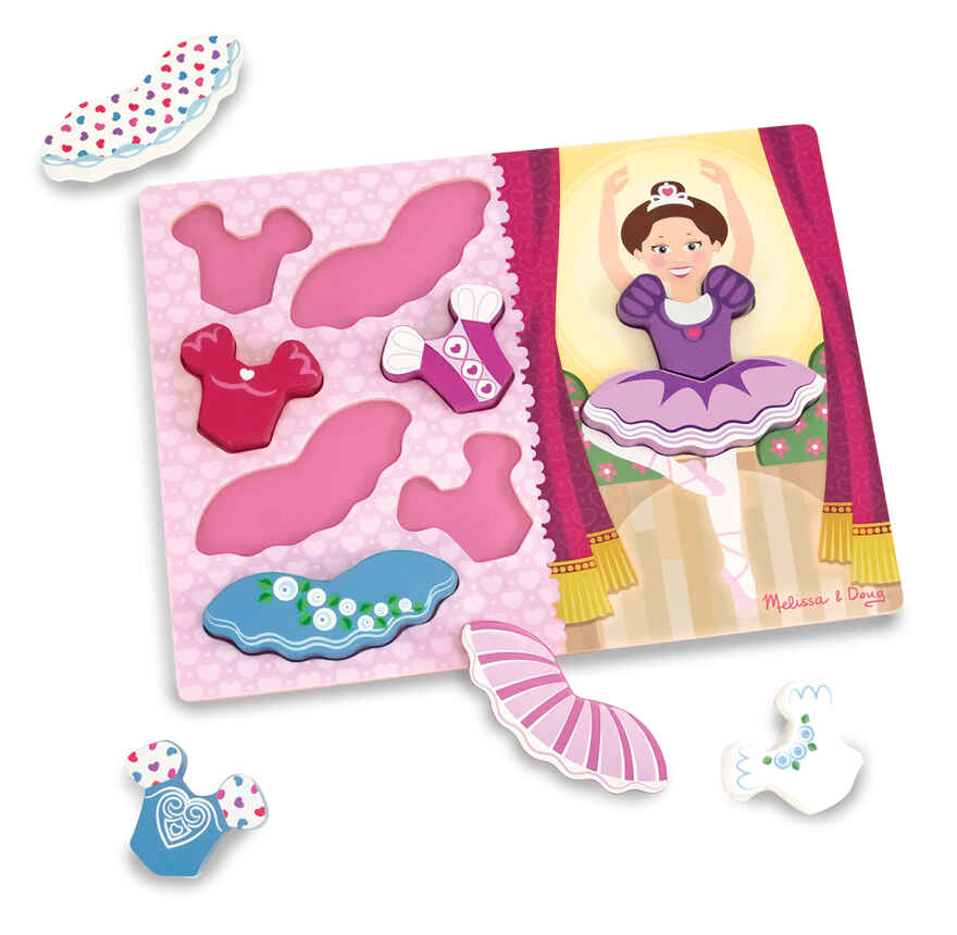 Переодень Балерину деревянный пазл (9 предметов), арт. 9022M, производитель Melissa & Doug (Мелисса &Дог), ISBN 000-0-77209-022-3, № 2