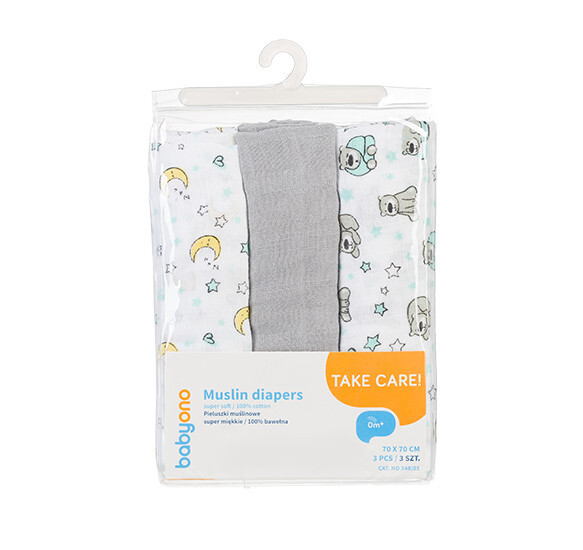 Набор пеленок 3шт. в уп. (малиновый), арт.348/02, производитель Babyono, ISBN 590-1-43540-796-7, № 4