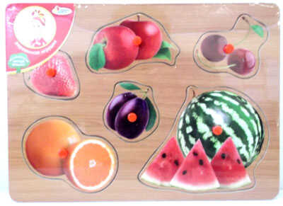 Рамка-вкладыш Играем вместе Фрукты реальные, производитель Симбат, ISBN 461-0-00743-676-2№ 1