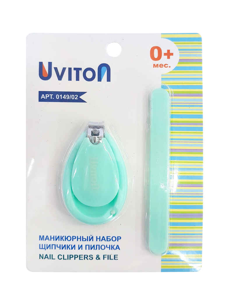 Набор (щипчики, пилочка) мята, арт. 0149/02, производитель Uviton, ISBN 462-7-10496-326-8, № 1