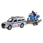 Машина металлическая Технопарк MITSUBISHI PAJERO полиция и мотоцикл на прицепе, арт. 4690590159958, производитель Симбат, ISBN 469-0-59015-995-8, № 3