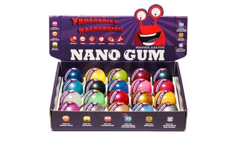 Пластилин для лепки &quot;Жвачка для рук &quot;Nano gum&quot;,  Ассорти&quot; в шоу-боксе&quot;, 25 гр., арт. SВ502N, производитель Волшебный мир, ISBN 462-0-01659-437-7, № 2