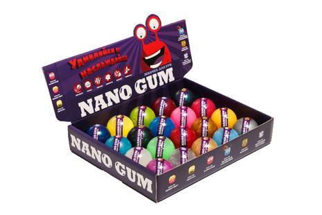 Пластилин для лепки &quot;Жвачка для рук &quot;Nano gum&quot;,  Ассорти&quot; в шоу-боксе&quot;, 25 гр., арт. SВ502N, производитель Волшебный мир, ISBN 462-0-01659-437-7, № 1