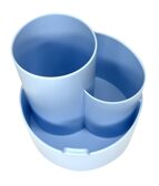 Подставка для канцтоваров, голубая, LOREX KIDS вращающ. 3 отд. 160х105х115 мм, пластик с наклейками, производитель ФАРМ, ISBN 460-2-72317-499-8, № 3