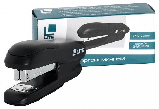Степлер LITE 25 л. № 24/6 26/6 черный, производитель LITE, ISBN 460-2-72309-162-2, № 2