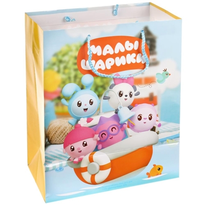 Малышарики. Пакет подарочный 26х32х14см, глянцевый, арт. CLRBG-MLSH-02, производитель Симбат, ISBN 469-0-59015-800-5№ 1
