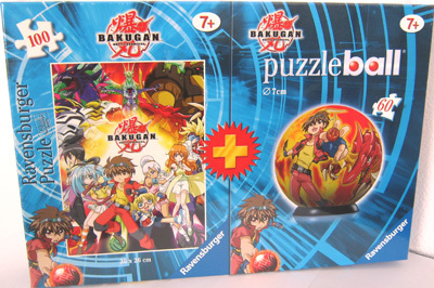Паззлы Bakugan 100эл.+60эл. (108695), производитель Ravensburger, ISBN 400-5-55610-869-5, № 1
