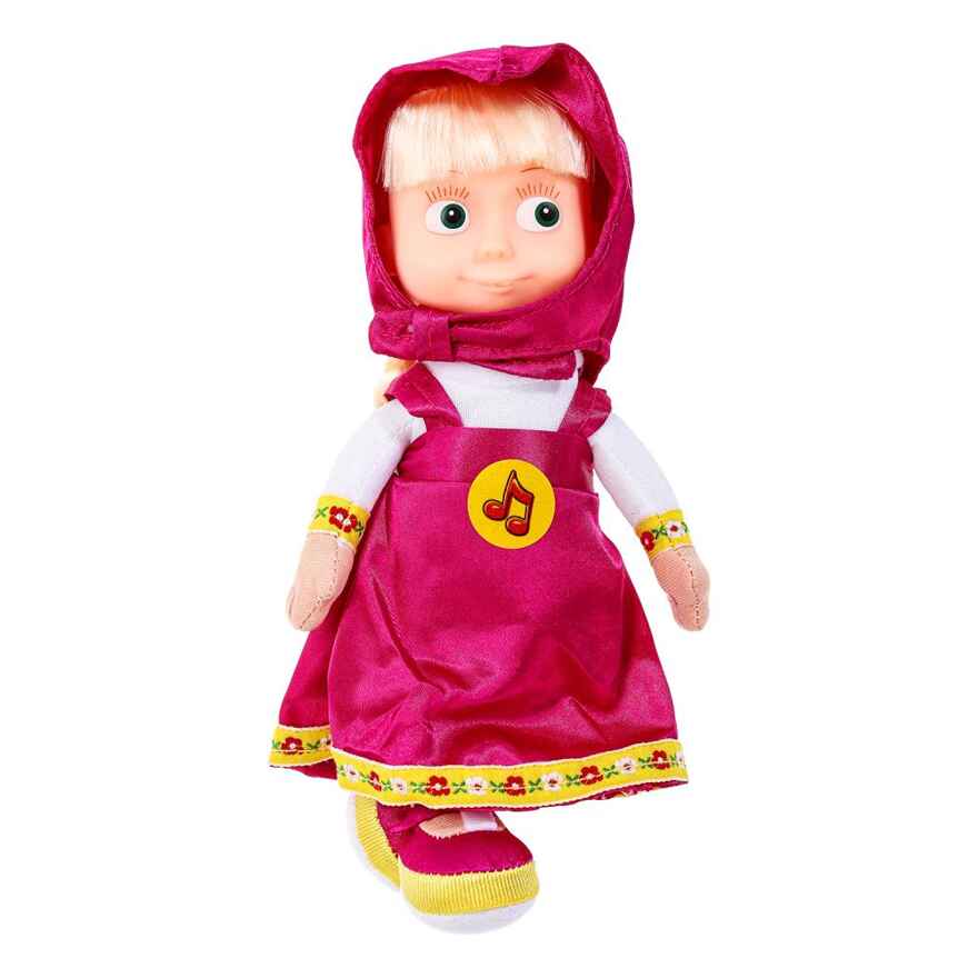 Мягкая игрушка Мульти-пульти Маша пласт. лицо (м/ф Маша и Медведь) муз. чип в пак. 22см, производитель Симбат, ISBN 469-0-59000-902-4, № 1