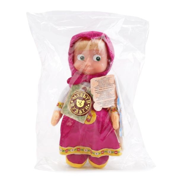 Мягкая игрушка Мульти-пульти Маша пласт. лицо (м/ф Маша и Медведь) муз. чип в пак. 22см, производитель Симбат, ISBN 469-0-59000-902-4, № 7