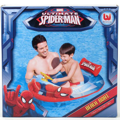 Надувной плот Bestway Spider Man, 111х71см, с рулем и трусами, арт. 98009, производитель Симбат, ISBN 694-2-13891-176-3, № 1