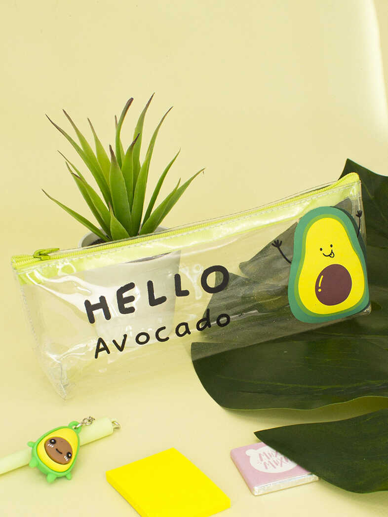 Пенал Авокадо Hello Avocado прозрачный, арт. MM10474, производитель Mihi Mihi, ISBN 693-2-80010-474-6, № 1