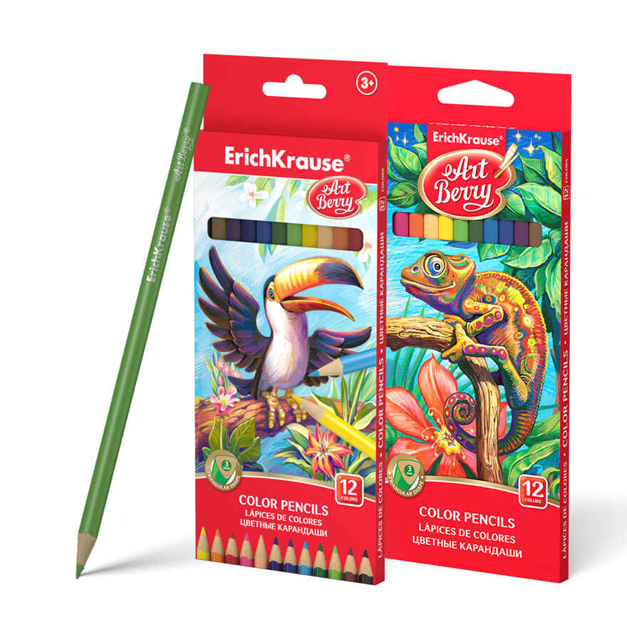 Цветные карандаши трехгранные ArtBerry 12 цветов, арт. 32479, производитель ErichKrause® (Эрих Краузе), ISBN 404-1-48532-479-9, № 1
