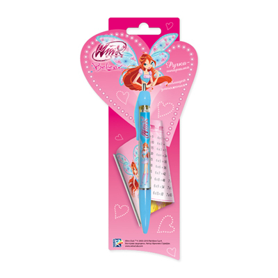 Ручка - шпаргалка с таблицей умножения CO8151BL/W блист. &lt;29P&gt; TM Winx (56/672), производитель СервисТорг, ISBN 690-5-28367-124-1, № 1