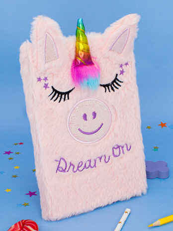 Блокнот плюшевый Единорог Warm Dreams формат А5 розовый, арт. MM11091, производитель МихиМихи, ISBN 693-2-80011-091-4№ 1