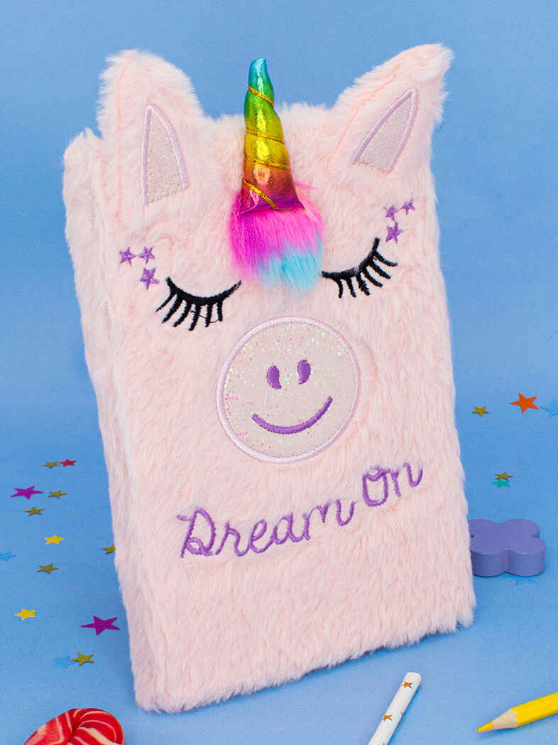 Блокнот плюшевый Единорог Warm Dreams формат А5 розовый, арт. MM11091, производитель МихиМихи, ISBN 693-2-80011-091-4, № 1