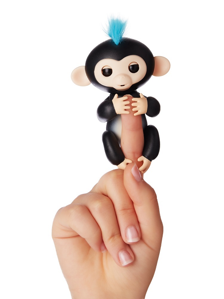 Fingerlings Интерактивная обезьянка Финн (черная) 12 см, арт. 3701A, производитель WowWee (ВауВи), ISBN 77-1-17113-701-6, № 1