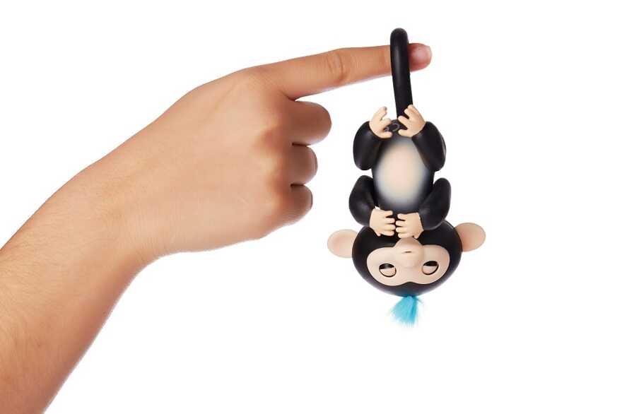 Fingerlings Интерактивная обезьянка Финн (черная) 12 см, арт. 3701A, производитель WowWee (ВауВи), ISBN 77-1-17113-701-6, № 4