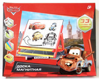 Двусторонняя Магнитная Доска Disney Тачки, производитель Симбат, ISBN 469-0-59004-839-9№ 1