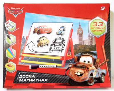 Двусторонняя Магнитная Доска Disney Тачки, производитель Симбат, ISBN 469-0-59004-839-9, № 1