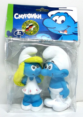 Игрушка для купания Играем вместе Смурфы, арт. 164R-PVC, производитель Симбат, ISBN 469-0-59005-169-6, № 1