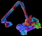 Laser Pegs Набор 8 в 1. Энергоблок Бульдозер, арт. PB1420B, производитель Laser Pegs (Лазер Пегс), ISBN 81-0-69002-100-7, № 3