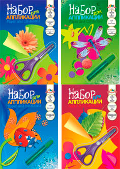 Апплика Набор для аппликации А4 с клеем (5цв.картона,5цв.бумаги), производитель Апплика, ISBN 200-0-09598-313-2, № 1