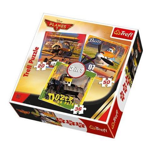 Trefl пазлы 3 в 1 Самолеты 2, 20+36+50 элементов арт. 34197, производитель Trefl (Трефл), ISBN 590-0-51134-197-3, № 1