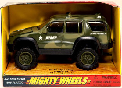 Военный внедорожник 12 см., производитель Mighty Wheels, ISBN 004-4-27878-168-1, № 1