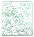 Набор контурных раскрасок  В морских глубинах. 3 основы. АРТ Галерея, производитель Айрис-пресс , ISBN 978-5-81126-675-3, № 3