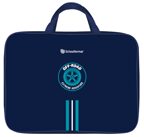 Папка д/труда с 2 ручками А4 широкая  ТРИ ПОЛОСКИ 350х265х60 мм синий полиэстер молния сверху д/мальчиков, производитель ФАРМ, ISBN 460-2-72317-944-3, № 1