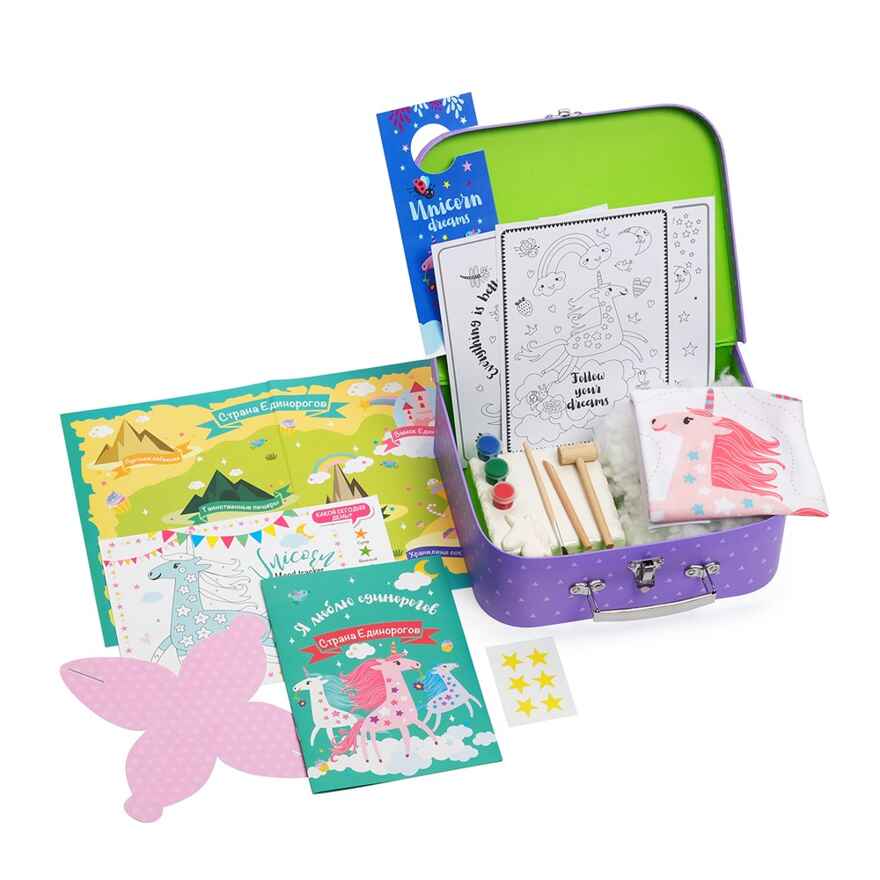 Набор Я люблю единорогов, чемоданчик с развлечениями, арт. TR-110, производитель BUMBARAM (БУМБАРАМ), ISBN 462-0-03915-045-1, № 1