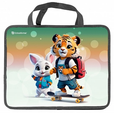 Папка для труда с 2 ручками А4 широкая Яркие зверята разноцветная, арт. ПТРТМРШ-ЯЗВ, производитель ФАРМ, ISBN 460-2-72319-120-9№ 1