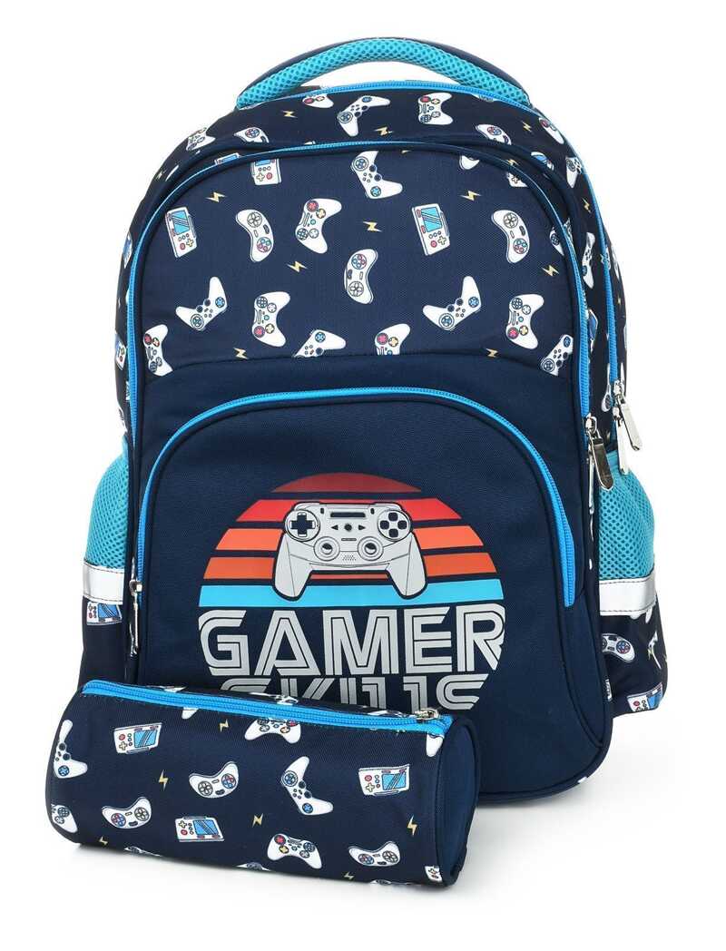 Рюкзак мягкий Schoolformat Gamers, модель SOFT 2+, мягкий каркас, двухсекционный, 17 л, для мальчиков, арт. РЮКМ2П-ГЕР, производитель ФАРМ, ISBN 460-2-72314-886-9, № 1