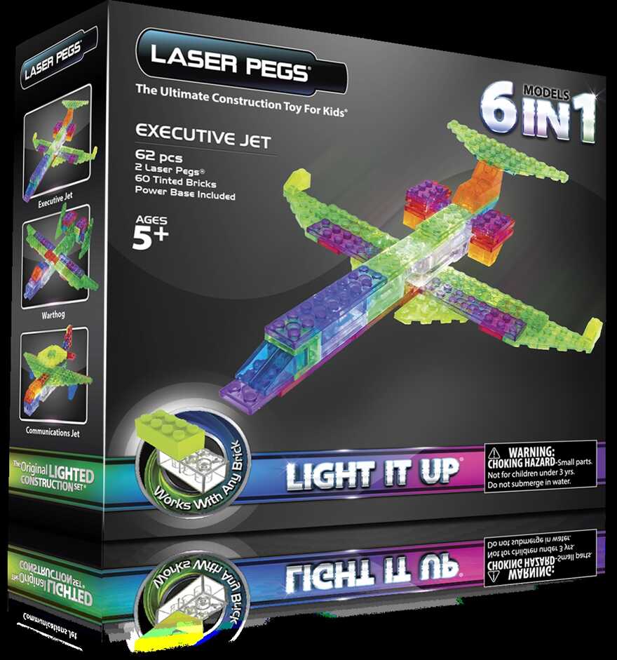 Laser Pegs Гонка 6 в 1. Самолет, арт. ZD140B, производитель Laser Pegs (Лазер Пегс), ISBN 81-0-69002-067-3, № 1