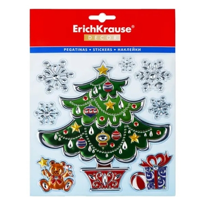 Набор наклеек Decor Нарядная елка 18х23 см, арт. 50886, производитель ErichKrause® (Эрих Краузе), ISBN 404-1-48550-886-1№ 1
