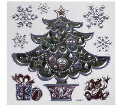 Набор наклеек Decor Нарядная елка 18х23 см, арт. 50886, производитель ErichKrause® (Эрих Краузе), ISBN 404-1-48550-886-1№ 3