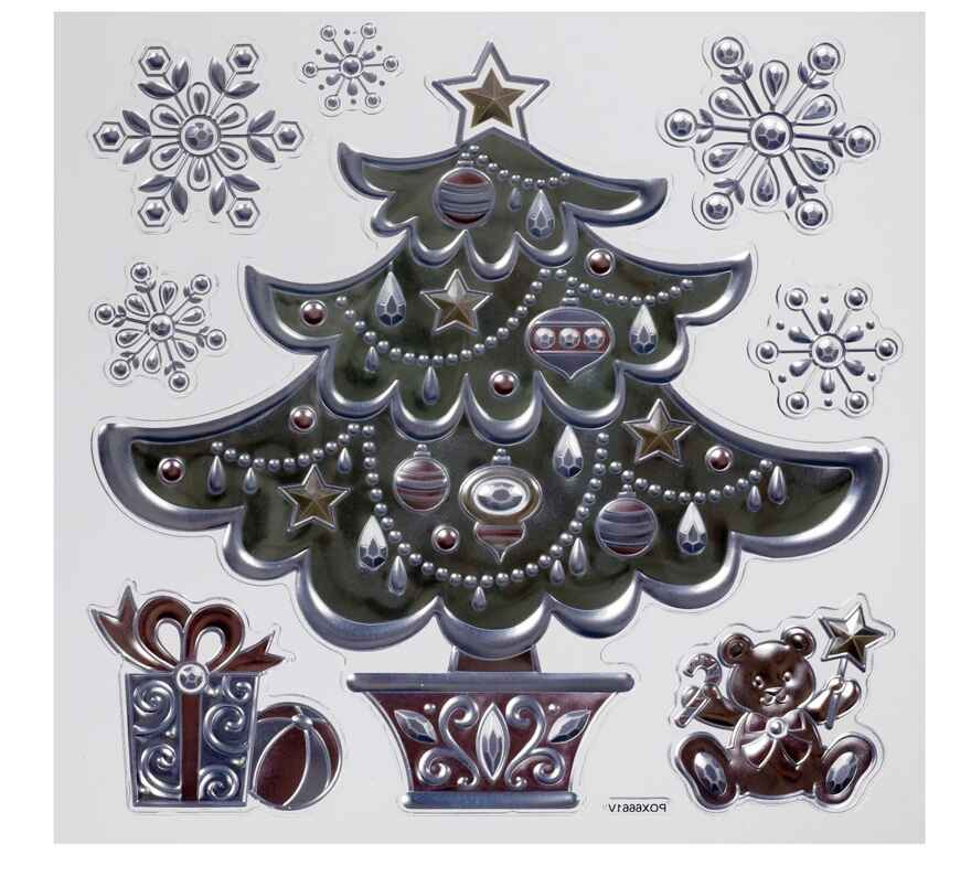 Набор наклеек Decor Нарядная елка 18х23 см, арт. 50886, производитель ErichKrause® (Эрих Краузе), ISBN 404-1-48550-886-1, № 3