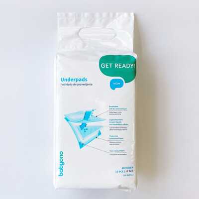 Пеленки одноразовые 40*60см. (10шт. в уп.), арт.513, производитель Babyono, ISBN 590-1-43540-811-7№ 3