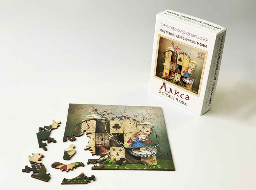 Фигурный деревянный пазл  &quot;Алиса&quot; арт.8172, производитель ТД БЭМБИ, ISBN 462-3-84430-099-8, № 4