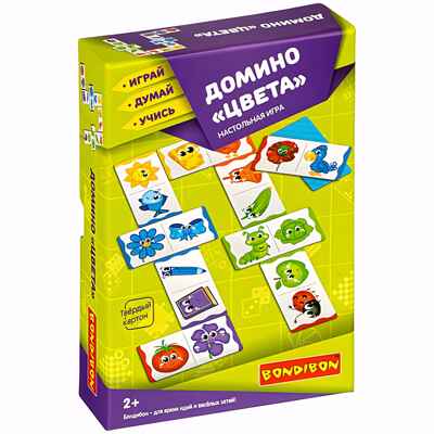 Домино Цвета- настольная игра, арт. ВВ3901, производитель Bondibon (Бондибон), ISBN 489-5-13604-147-0№ 1