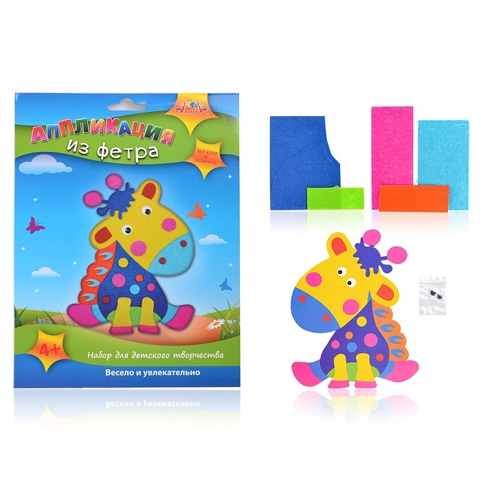 Аппликация из фетра Жираф, арт. С2564-13, производитель Апплика, ISBN 463-0-03842-037-0, № 1