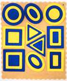 Огоньки Ларчик (ковролин, желто-синий), производитель Развивающие игры Воскобовича, ISBN 462-7-08147-252-4, № 3