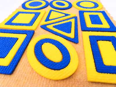 Огоньки Ларчик (ковролин, желто-синий), производитель Развивающие игры Воскобовича, ISBN 462-7-08147-252-4№ 4