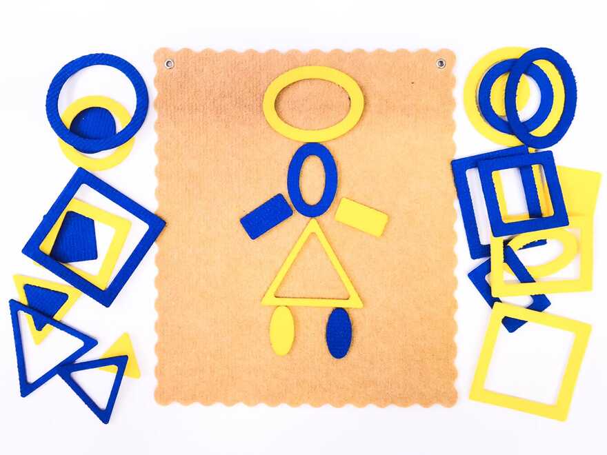 Огоньки Ларчик (ковролин, желто-синий), производитель Развивающие игры Воскобовича, ISBN 462-7-08147-252-4, № 5