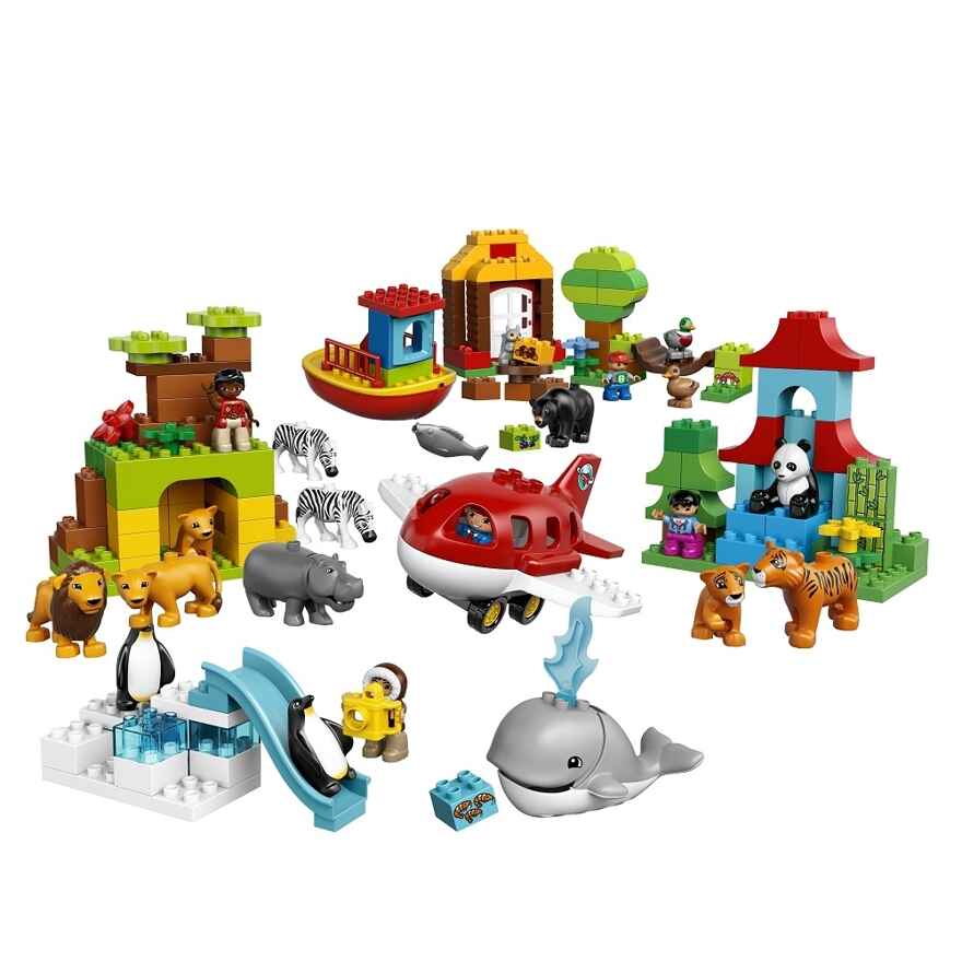 LEGO Duplo 10805 Вокруг света: В мире животных, производитель LEGO (ЛЕГО), ISBN 570-2-01559-792-0, № 1