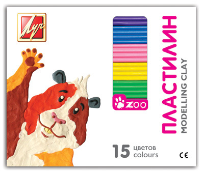 Луч Пластилин Zoo Мини 15 цветов, арт. 20С 1357-08, производитель Луч, ISBN 460-1-18500-896-4, № 1