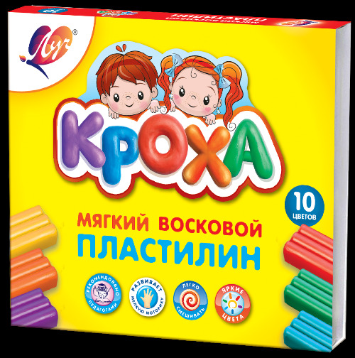 ЛУЧ Пластилин мягкий Кроха  10 цветов, арт. 12С 875-08, производитель Луч, ISBN 460-1-18500-397-6, № 1