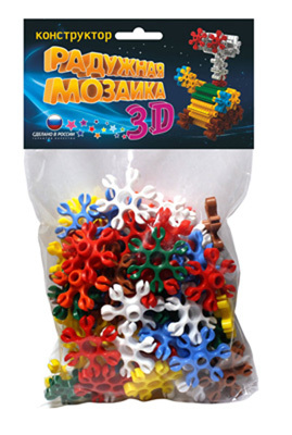 Конструктор &quot;Радужная мозаика 3D, №2&quot;, арт.11033, производитель БИПЛАНТ, ISBN 460-6-95789-413-4, № 1