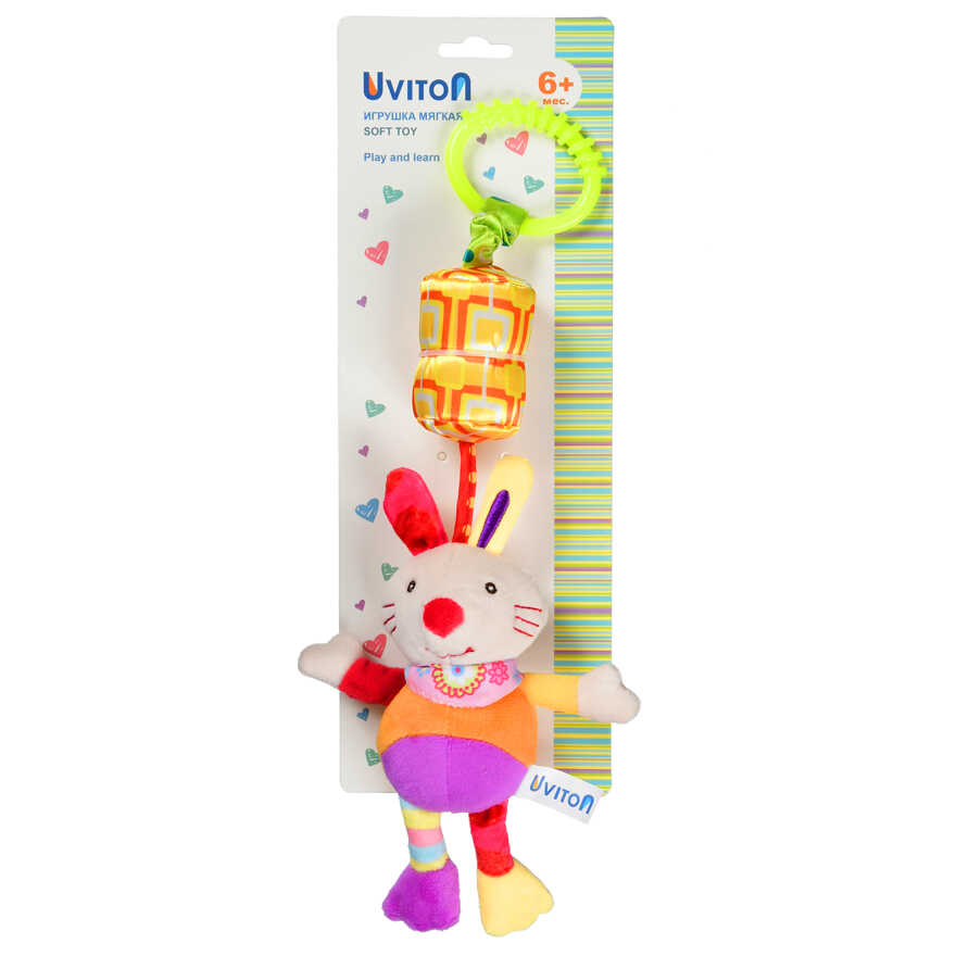 Игрушка-подвеска Uviton со звоночком Зайка Арт 0604/04, производитель Uviton, ISBN 465-7-78025-106-9, № 4
