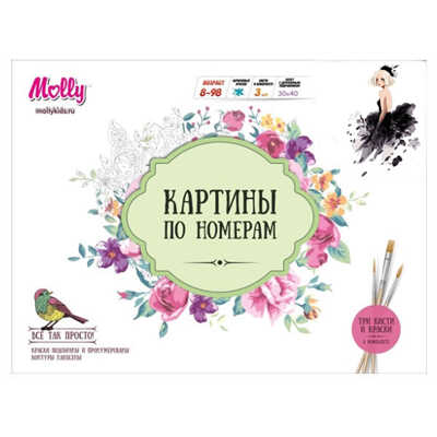 Картины по номерам Fashion 30х40, 24 краски (Molly), арт. E010, производитель СильверТойз, ISBN 692-0-14087-492-4№ 3